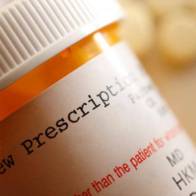 A bottle of prescription medication 