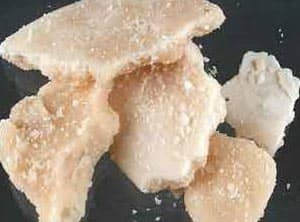 Close up of crack cocaine