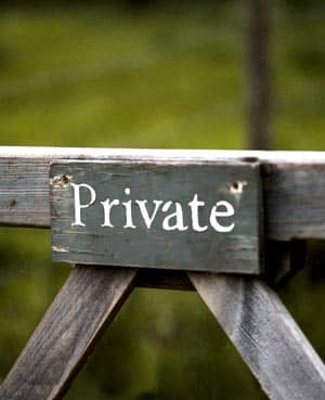  Sign written private 