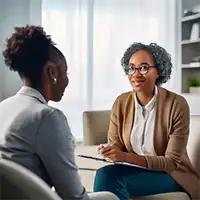 Psychologist with a patient.