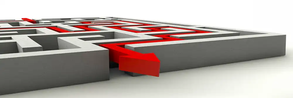 Picture of a labyrinth representing the complexity of choice in addiction treatment.