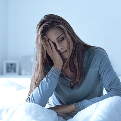 A woman struggling with cravings