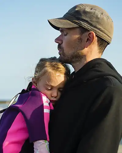 Father, Daugther, helping a loved one.
